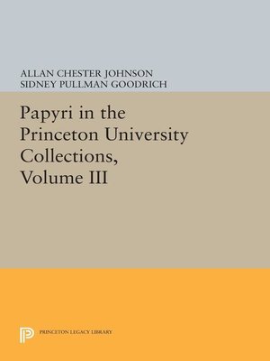 cover image of Papyri in the Princeton University Collections, Volume III